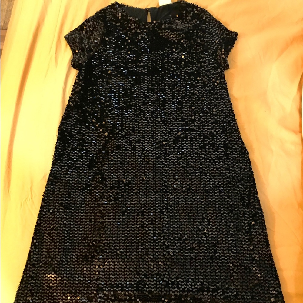 NWT Zara black velvet sequin dress
